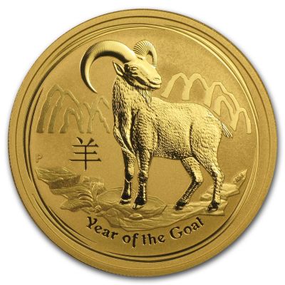 Goldmünze Jahr der Ziege 1 Unze Lunar II 2015 